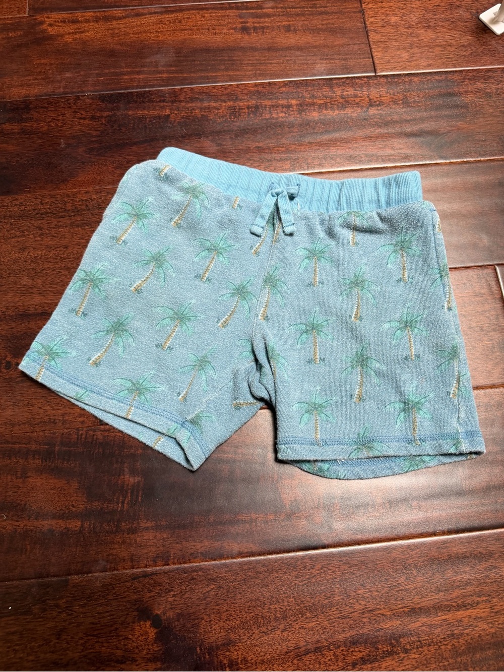 Janie and Jack Light Blue Palm-Print Shorts boys size 7